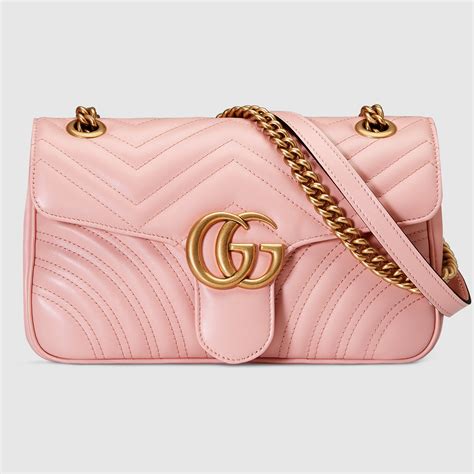 gucci petite marmont wallet on chain pink|Gucci wallet on chain review.